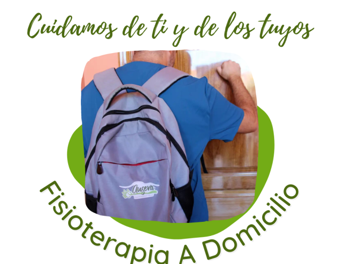 Fisioterapeuta atendiendo a un paciente mayor en su casa