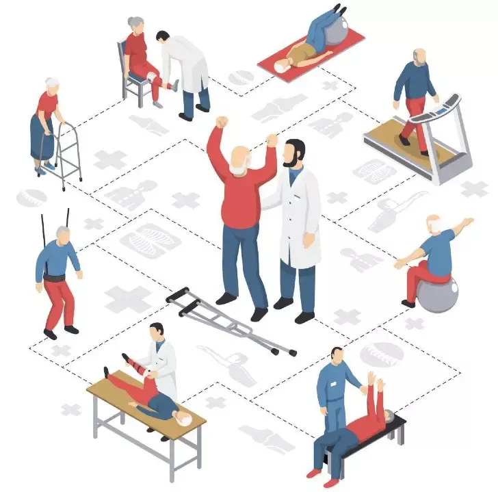 Sesión de rehabilitación en Fisioterapia Auseva